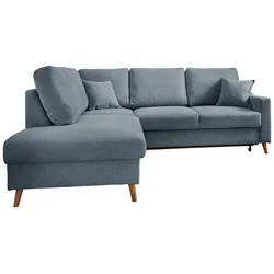 Wohnlandschaft Valentina Blau Struktur