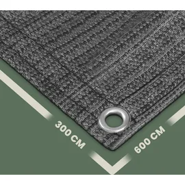 BestLivings Vorzeltteppich 300x600 cm – Camping Matte mit Ösen, Outdoor Teppich inkl. 12 Kunststoff Heringe & Tragetasche, Markisenteppich