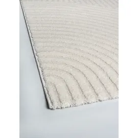 MERINOS Teppich MERINOS "Elio 6", beige (creme), B:140cm H:16mm L:200cm, Polypropylen, Teppiche, Teppich, moderner Kurzflor Teppich mit Hoch-Tief-Effekt, 3D Effekt