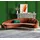 aea Ecksofa 3 Sitzer Polster Samt Modern Relax Sitz Luxus Möbel Wohnlandschaft Eck - Braun