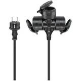 goobay Goobay, Verlängerungskabel Outdoor, 25 m, schwarz