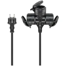 goobay Goobay, Verlängerungskabel Outdoor, 25 m, schwarz