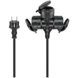 goobay Goobay, Verlängerungskabel Outdoor, 25 m, schwarz