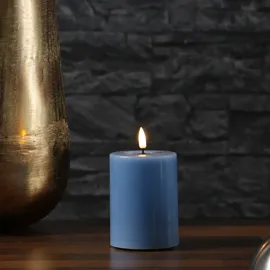 283 Mia Deluxe LED Stumpenkerze 10 cm blau