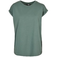 URBAN CLASSICS Kurzarmshirt Urban Classics Damen Ladies Extended Shoulder Tee (1-tlg) grün M
