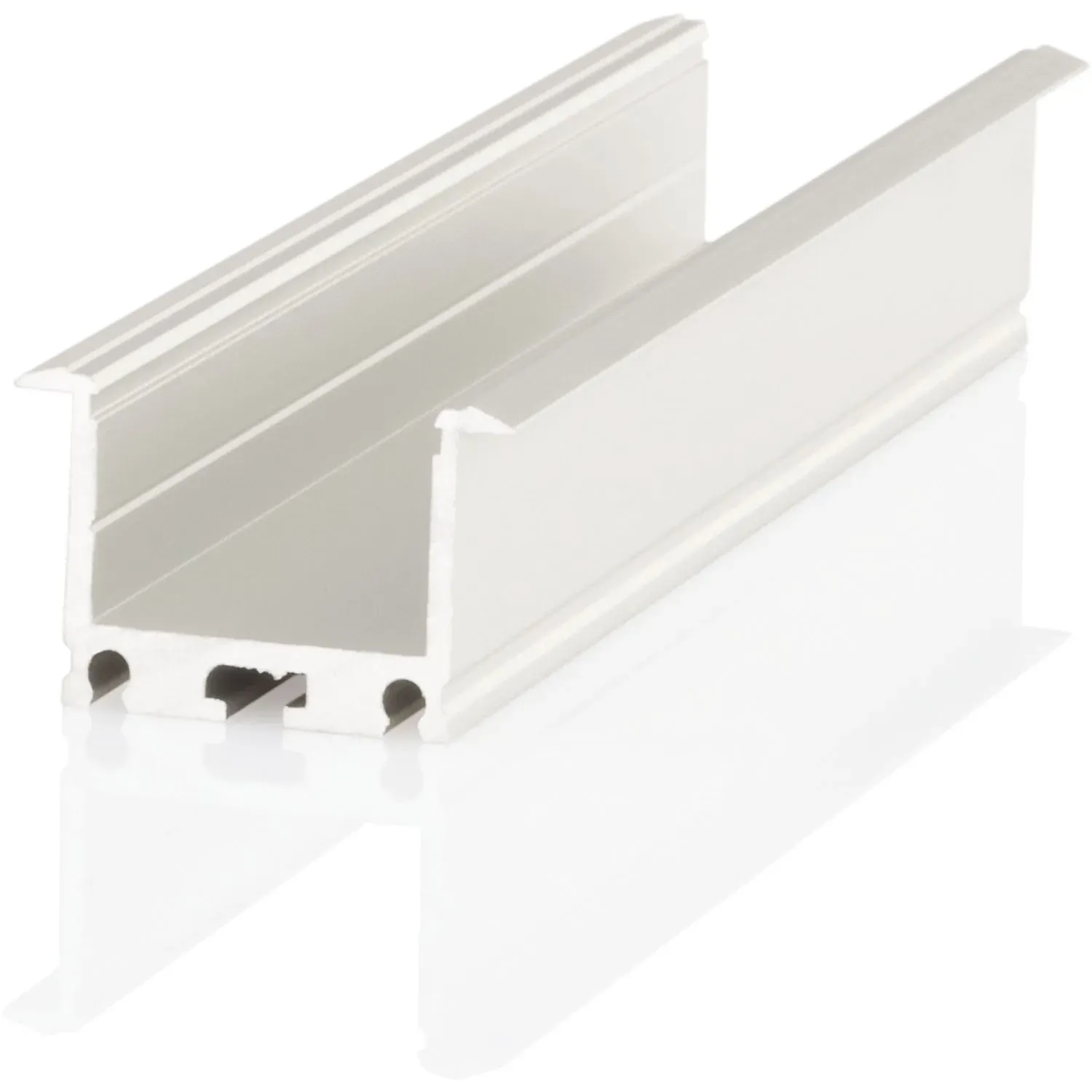 Bilton Aluminium Einbauprofil XT01, eloxiert, 3000 mm ohne Abdeckung