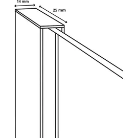 Badplaats Duschwand Florida 80 x 200cm Glas Duschabtrennung Chrom - Walk-In Dusche Nano Duschtrennwand