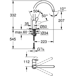 Grohe BauLoop chrom 31368001