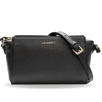 Lazarotti Bologna Leather Umhängetasche Leder 20 cm black