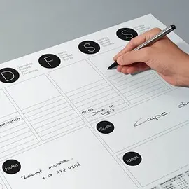 Sigel HO506 Schreibunterlage WOCHENPLANER schwarz/weiß 30 Blatt
