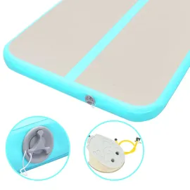 vidaXL Aufblasbare Gymnastikmatte mit Pumpe 700x100x10 cm PVC Grün
