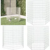 Vidaxl - Kaninchenkäfig 6 Paneele 54x100 cm Verzinktes Eisen - Kaninchenkäfig - Kaninchenkäfige - Home & Living - Silber