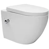 luxebath Spülrandloses Hänge WC Keramik Weiß Nano Beschichtung Lang 55,5 cm