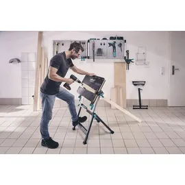 WOLFCRAFT Spanntisch Holz 65 x 72 cm grau stufenlos höhenverstellbar