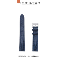 Hamilton Leder Rail Road Band-set Leder-blau-16/14-easyclick H690.404.103 - blau