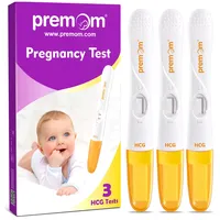 Premom 3 x Schwangerschaftstest Frühtest 10 mIU/ml - Empfindliches Pregnancy Test - Frühschwangerschaftstest mit Höchster Genauigkeit | Zuverlässiger Ultra Frühtest Schwangerschaft