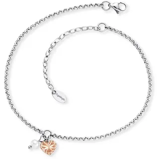 Engelsrufer Fußkette Edelstahl, Perle One Size Damen