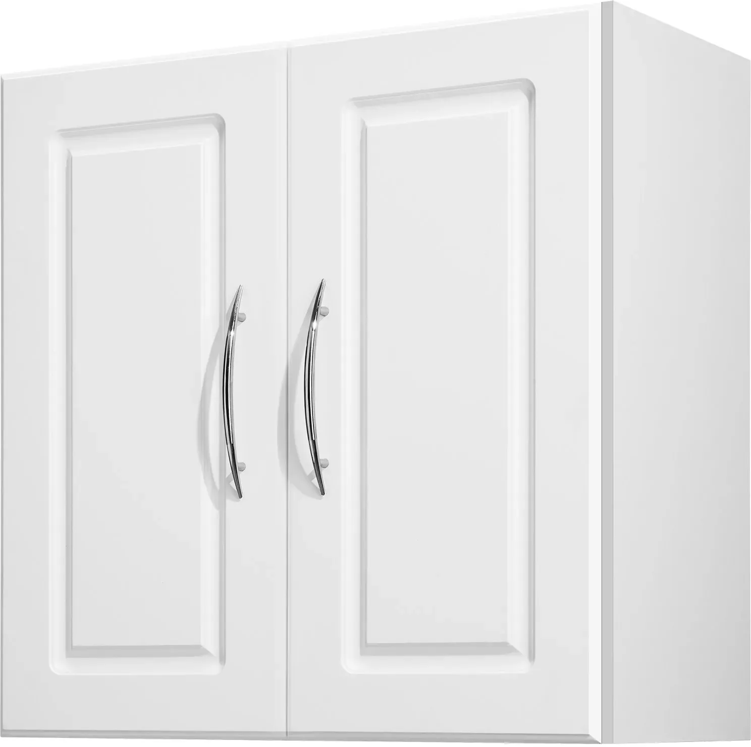 VEVOR Wandschrank für Waschküche, 2-stöckiger Wandhängeschrank mit verstellbarer Ablage, Küchenschrank mit2 Türen, für Küche Bad Wäscherei, 30 x 60 x 60 cm (T x B x H), Oberschrank Weiß