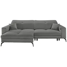 belluti Ecksofa Stoff 5-Sitzer Dunkelgrau