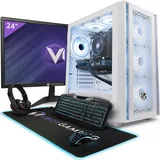 Vibox V-107 Gaming PC Set Komplett - Monitor 23 Zoll - AMD Ryzen 5 5500 4,1 GHz - Nvidia RTX 4060 OC 8 GB - 16 GB RAM - 480 GB SSD - Windows 11 - WiFi