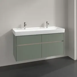 Villeroy & Boch Collaro Waschtischunterschrank C01200AF 115,4x54,6x44,4cm, Waschbecken mittig, Soft green