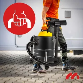 Maltec Industriestaubsauger Aschesauger 1800W 18L Schwarz