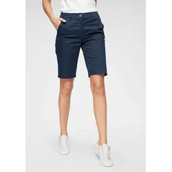 Bermudas ANISTON CASUAL, Damen, Gr. 42, N-Gr, blau (marine), Web, Obermaterial: 97% Baumwolle, 3% Elasthan, unifarben, Basic, figurbetont kniefrei, Hosen, im klassischen Stil, Topseller