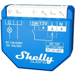 SHELLY WLAN-Schaltaktor Wave 1, 16 A, 1 Kanal, UP, Z-Wave