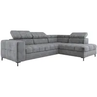 XXL Ecksofa Couch mit Schlaffunktion, Schlafsessel mit Bettfunktion L Form, Big Sofa, Schlafsofa mit Bettkasten, Ecksofa mit Schlaffunktion 280 cm breit, Sofa mit Schlaffunktion (Rechts, Cloud 81)