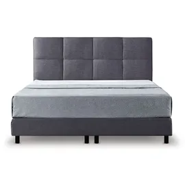 V6 Boxspringbett Modell 213 mit Taschenfederkernmatratze-25cm - Schwarz