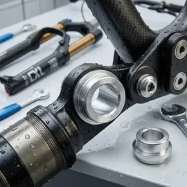 srsuntour Alubuchsen Paar für Dämpferauge 12,7 mm Bohrung 8 mm Dämpfer 35 mm Silber