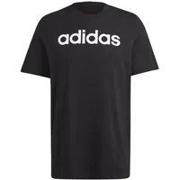 Adidas Essentials Single Jersey Linear Embroidered Logo T-Shirt Black M