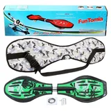 FunTomia Waveboard Waveboard mit Mach1 ABEC-9 Kugellager, LED Rollen & Tragetasche grün