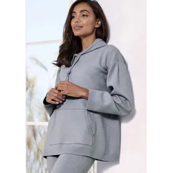 Elbsand Hoodie, aus hochwertigen Strick Elbsand rauchblau meliert 44/46