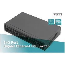 Digitus DN-95357 8+2-Ports Gbit Ethernet PoE Unmanaged