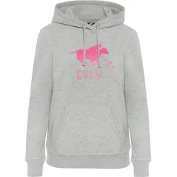 Hoodie mit Glitter-Motiv hellgrau XS