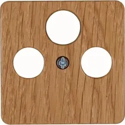 Kopp 357830185 MILANO - Antennen-Abdeckung für Antennensteckdose TV/RF/SAT, Farbe: eiche