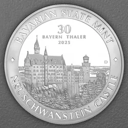 Silber 1kg Schloss Neuschwanstein 2025 Bayern Thaler (Deutschland)