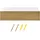 [en.casa] Wandregal Leknes 50x24x12 cm 2er Set mit Schublade Weiß/Holzfarben
