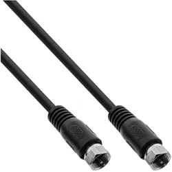 InLine SAT-Anschlusskabel - 2x geschirmt - 2x F-Stecker - >75dB - schwarz - 5m