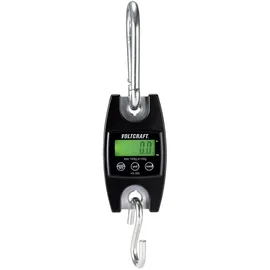 VOLTCRAFT HS-100 Hängewaage HS-100 Wägebereich (max.) 100 kg Ablesbarkeit 100 g batteriebetrieben Schwarz