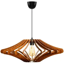 WellHome Deckenlampe 59x55cm in Walnuss-Design Engel