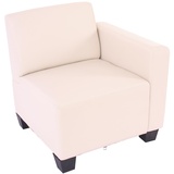 MCW Modular Seitenteil rechts, Sessel mit Armlehne Moncalieri, Kunstleder ~ creme