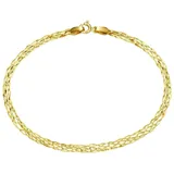 Luigi Merano Armband geflochtene Fantasiekette, Gold 585 Armbänder & Armreife Gold Damen