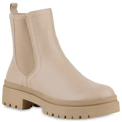 Damen Klassische Stiefeletten in Beige
