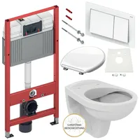 Ideal Standard TECE Vorwandelement WC spülrandlos, Drückerplatte WC Sitz