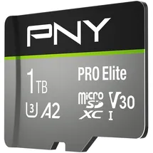 PNY microSDXC Pro Elite 1 TB Class 10 UHS-I A1 V30 + SD-Adapter