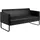 HJH Office Loungesofa ARUBA BLACK Kunstleder 3-Sitzer schwarz