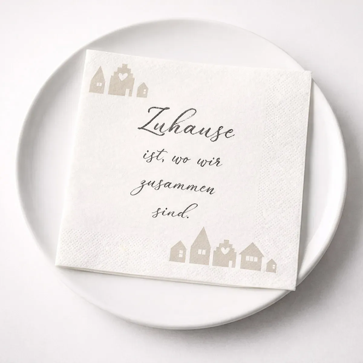 Serviette Sweet Home beige