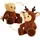 brubies Teddy Hirsch 25 cm Braun/Beige/Hellbraun